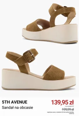 Sandał na obcasie 5th Avenue promocja w Deichmann