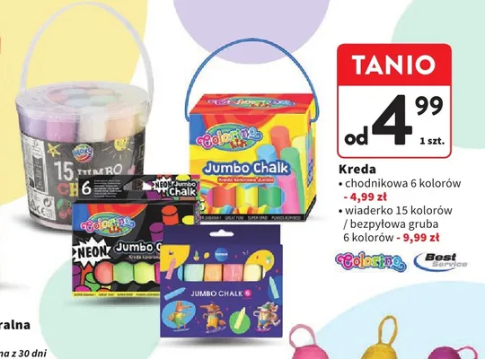 Kreda Coloring wiaderko 15 kolorów promocja w Intermarche