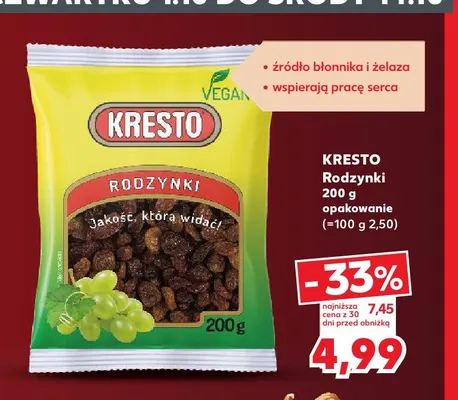 Rodzynki Kresto promocja w Kaufland