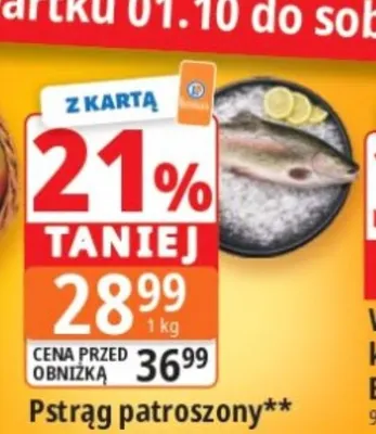 Pstrąg patroszony promocja w Leclerc