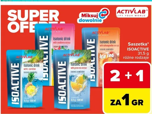 Saszetka ISOACTIVE promocja w Carrefour Market