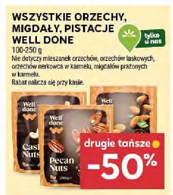 Orzechy, migdały, pistacje Well Done wszystkie promocja w Stokrotka