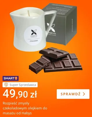 Olejek do masażu Habys czekoladowy promocja w Allegro