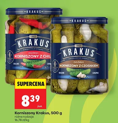 Ogórki korniszony z chili Krakus promocja w Biedronka