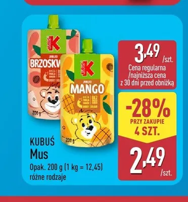 Mus mango Kubuś promocja w Aldi