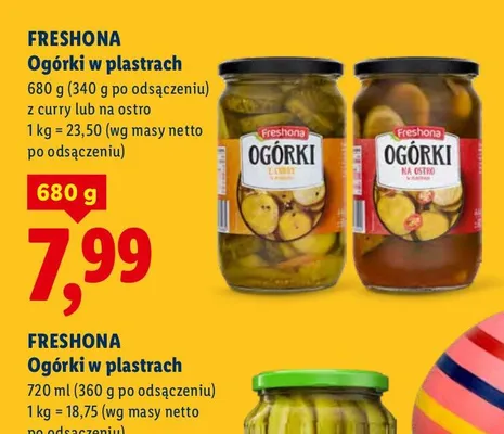 Ogórki w plastrach z curry lub na ostro promocja w Lidl