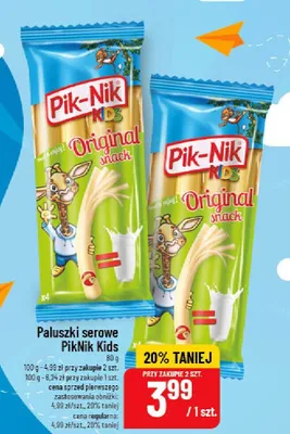 Paluszki serowe PikNik Kids promocja w POLOmarket