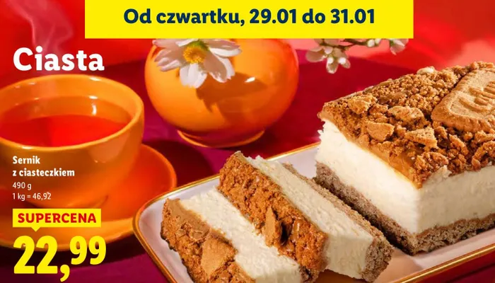Sernik z ciasteczkiem promocja w Lidl