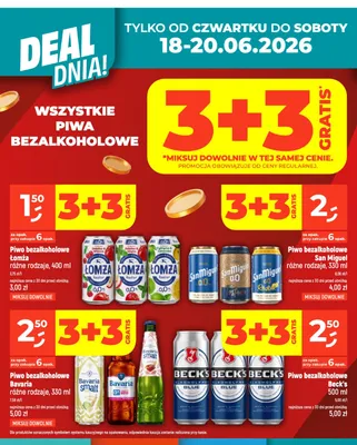 Piwo bezalkoholowe San Miguel promocja w Dealz
