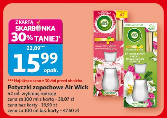 Patyczki zapachowe Air Wick promocja w Auchan
