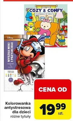 Kolorowanka antystresowa dla dzieci różne tytuły promocja w Carrefour