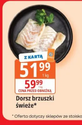 Dorsz brzuszki świeże promocja w Leclerc