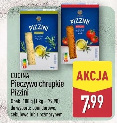 Pieczywo chrupkie Pizzini promocja w Aldi
