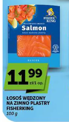 Łosoś wędzony na zimno plastry Fisherking promocja w Groszek