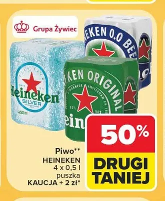 Piwo Heineken Silver promocja w Carrefour