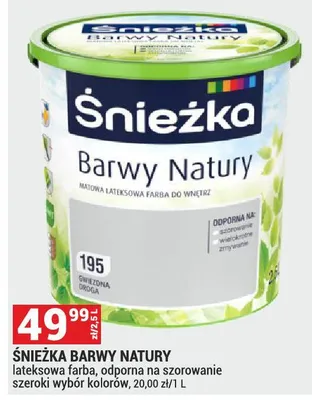 Farba lateksowa Barwy Natury promocja w Merkury Market