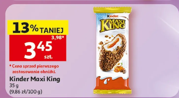 Baton Kinder Maxi King promocja w Auchan