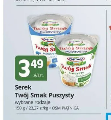 Serek twarogowy Twój Smak Puszysty naturalny promocja w Marketvita