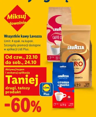 Kawa ziarnista Lavazza Qualità Oro promocja w Lidl