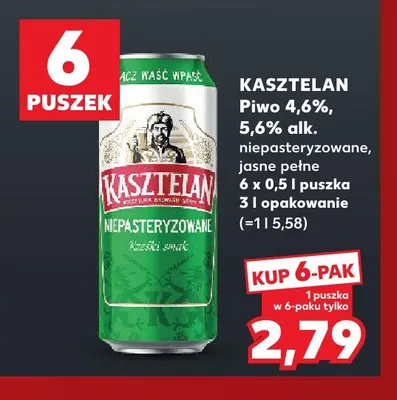 Piwo Kasztelan 6-pak promocja w Kaufland