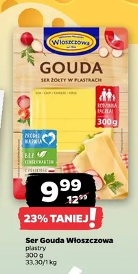 Ser Gouda w plastrach Włoszczowa promocja w Netto