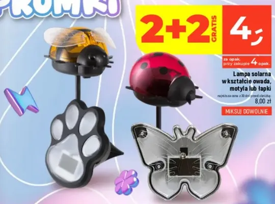 Lampa solarna w kształcie motyla promocja w Dealz