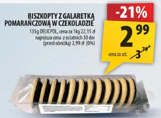 Biszkopty z galaretką pomarańczową w czekoladzie promocja w Arhelan