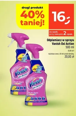 Odplamiacz w sprayu Vanish Oxi Action Multi Stain Colour promocja w Dealz