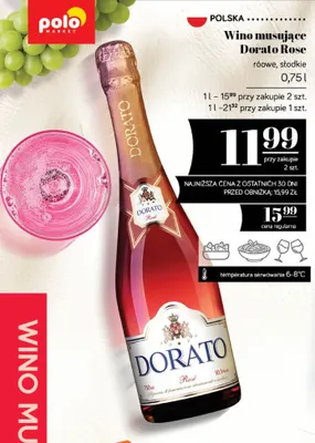Wino musujące Dorato Rose promocja w POLOmarket