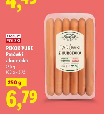 Parówki z kurczaka promocja w Lidl