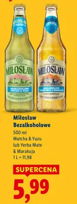 Piwo Miłosław Bezalkoholowe Yerba Mate & Marakuja promocja w Lidl