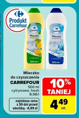 Mleczko do czyszczenia cytrynowe Carrefour promocja w Carrefour