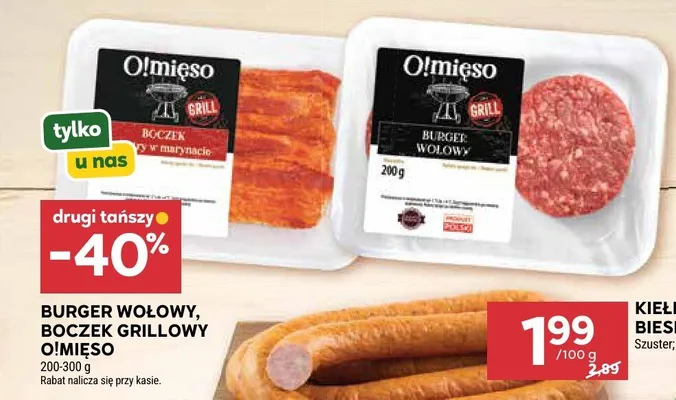 Burger wołowy O!mięso promocja w Stokrotka