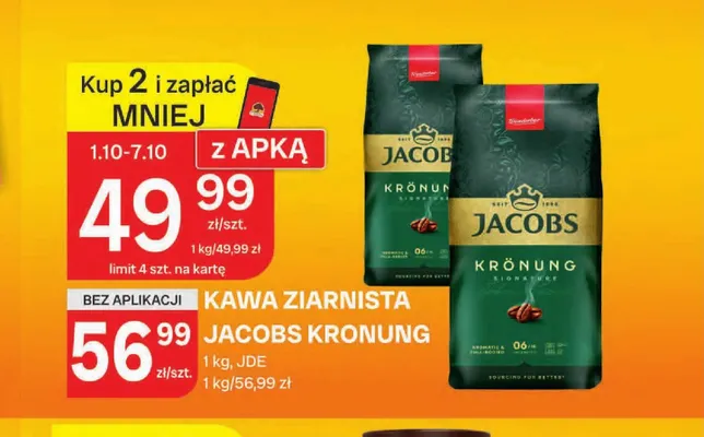 Kawa ziarnista Jacobs Krönung promocja w Chorten