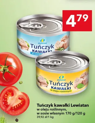 Tuńczyk kawałki w sosie własnym promocja w LEWIATAN