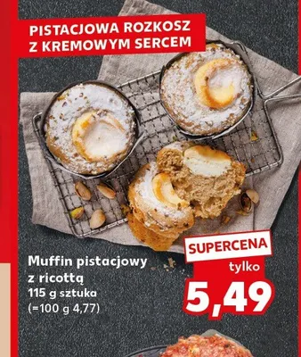 Muffin pistacjowy z ricottą promocja w Kaufland
