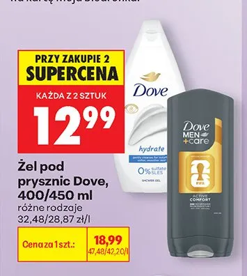 Żel pod prysznic Dove Men+Care Active Comfort promocja w Biedronka