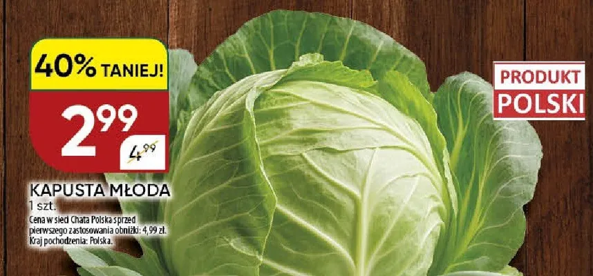 Kapusta młoda polska promocja w Chata Polska