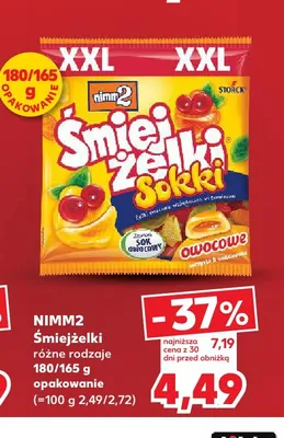 Żelki Śmiejżelki Owocowe Nimm2 promocja w Kaufland