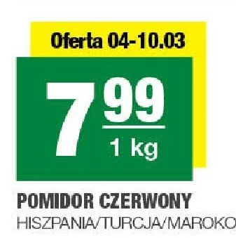 Pomidor czerwony hiszpania/turcja/maroko promocja w SPAR