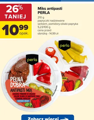 Miks antipasti pomidory-oliwki-papryka Perla promocja w Carrefour