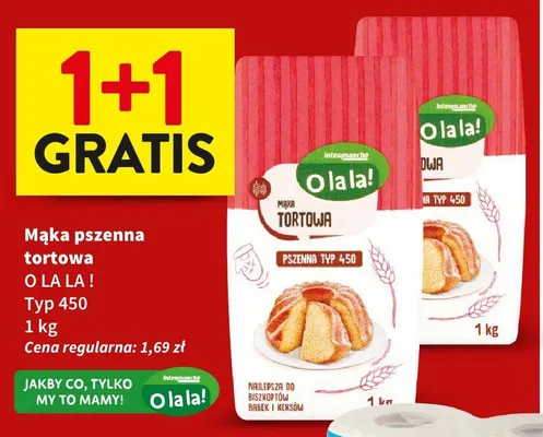 Mąka pszenna tortowa typ 450 1kg promocja w Intermarche