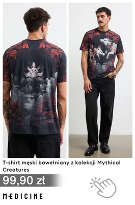 T-shirt męski bawełniany z kolekcji Mythical Creatures Medicine promocja w Medicine