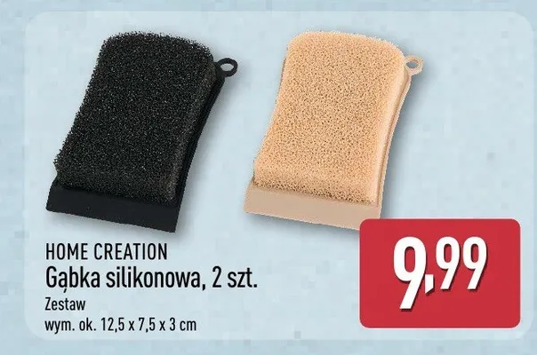 Gąbka silikonowa HOME CREATION 12,5x7,5x3cm promocja w Aldi