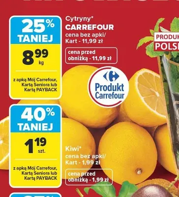 Cytryny Carrefour promocja w Carrefour