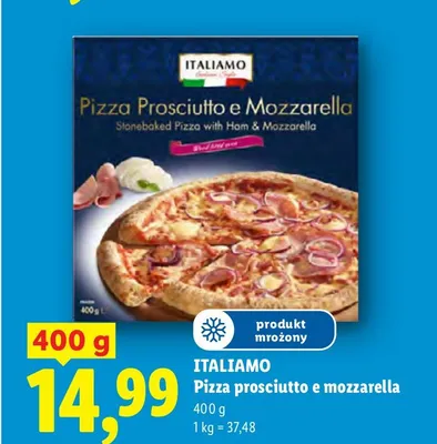 Pizza prosciutto e mozzarella ITALIAMO promocja w Lidl