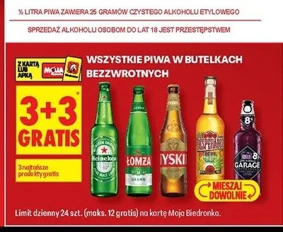 Piwa bezwzrotne promocja w Biedronka