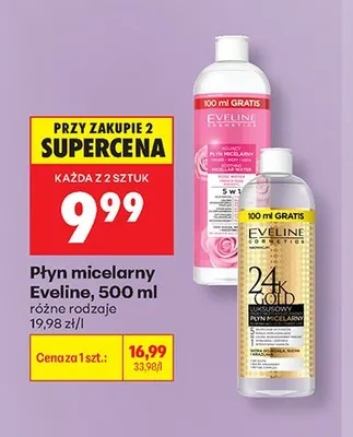 Płyn micelarny Eveline 24k Gold promocja w Biedronka