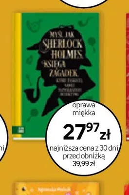 Książka Myśl jak Sherlock Holmes Księga zagadek oprawa miękka promocja w Empik