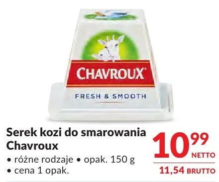 Serek kozi do smarowania Chavroux promocja w Makro